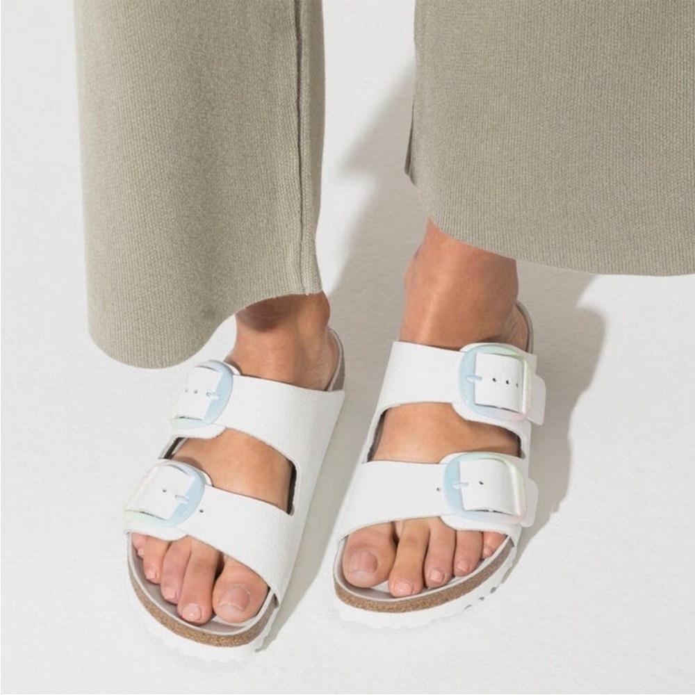 RARE Birkenstock Arizona Big Buckle Rainbow Pastel Ombre Sandals